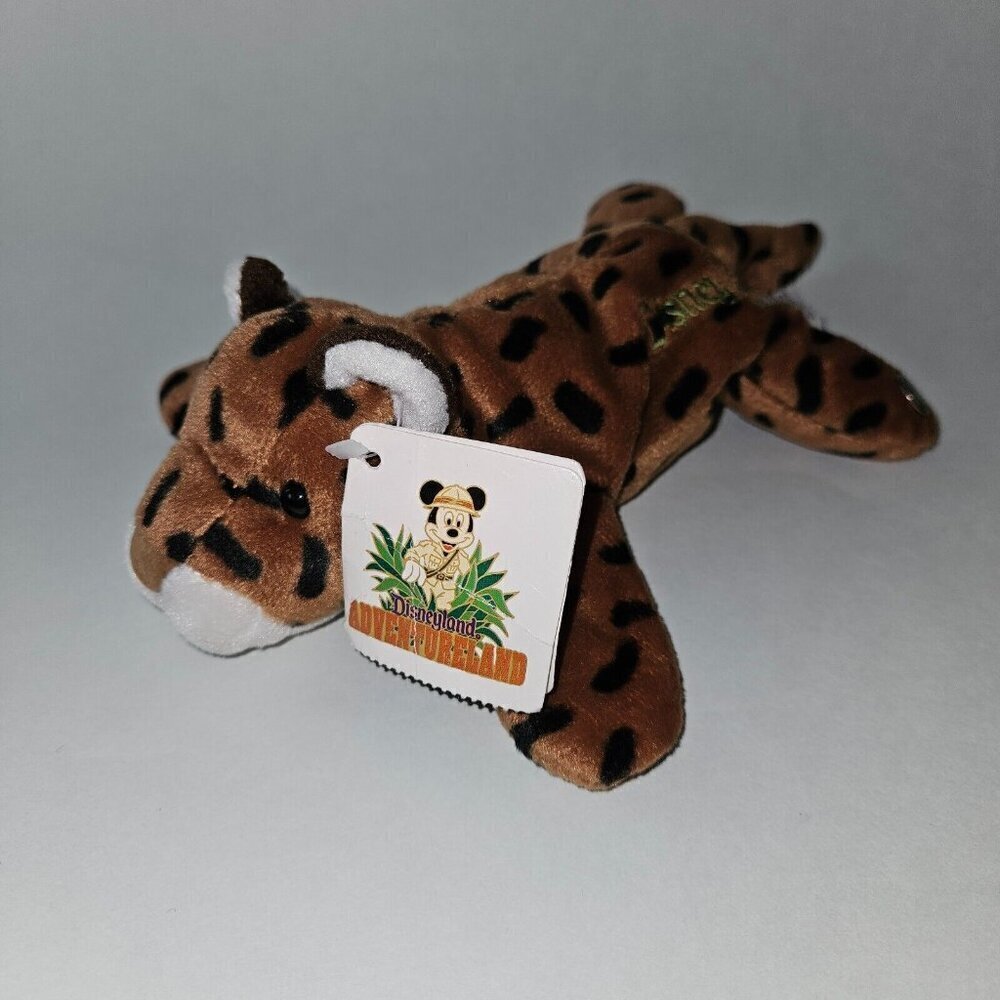 Disney Disneyland Adventureland Panther Bean Bag Plush 8" Stuffed Animal Toy